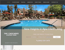 Tablet Screenshot of cascadesanaheimhills.com